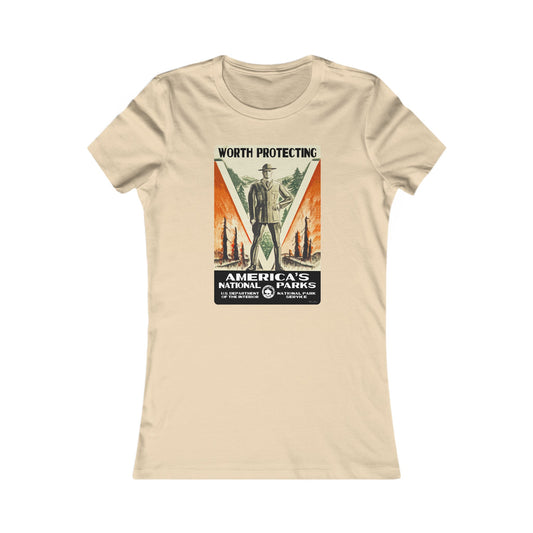 America's National Parks - Worth Protecting (Male Ranger) Women's T-Shirt