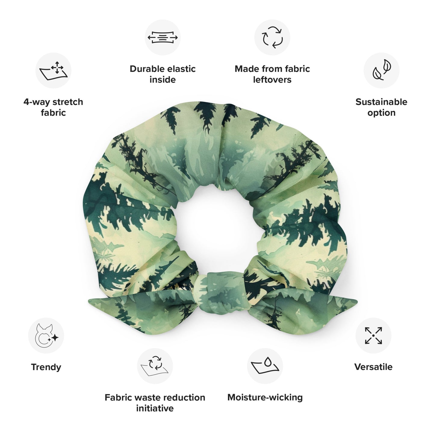 Green Forest Scrunchie