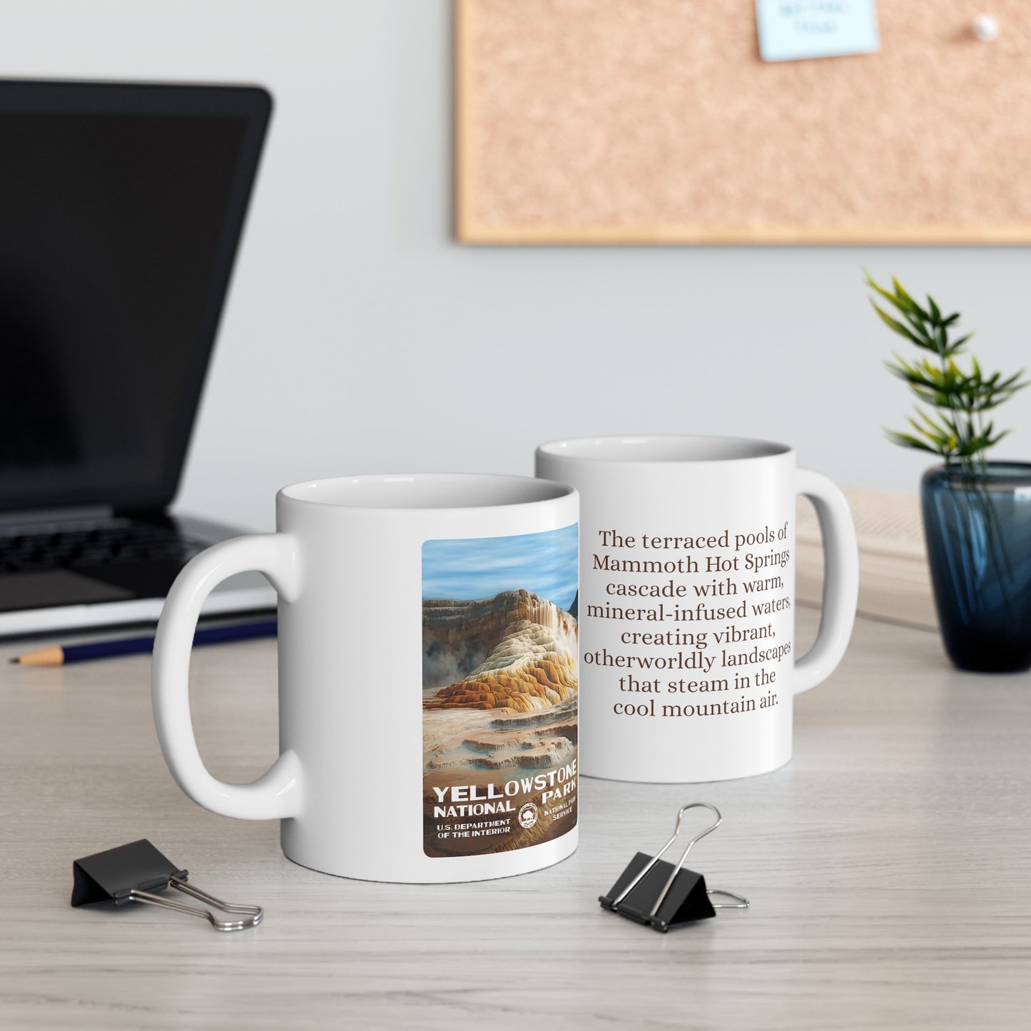 Yellowstone National Park (Mammoth Hot Springs) Ceramic Mug