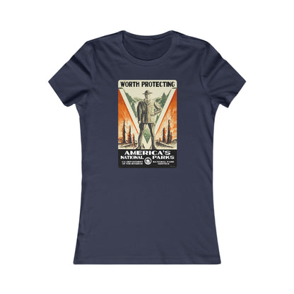 America's National Parks - Worth Protecting (Male Ranger) Women's T-Shirt