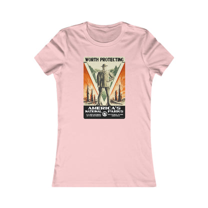 America's National Parks - Worth Protecting (Male Ranger) Women's T-Shirt