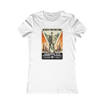 America's National Parks - Worth Protecting (Male Ranger) Women's T-Shirt