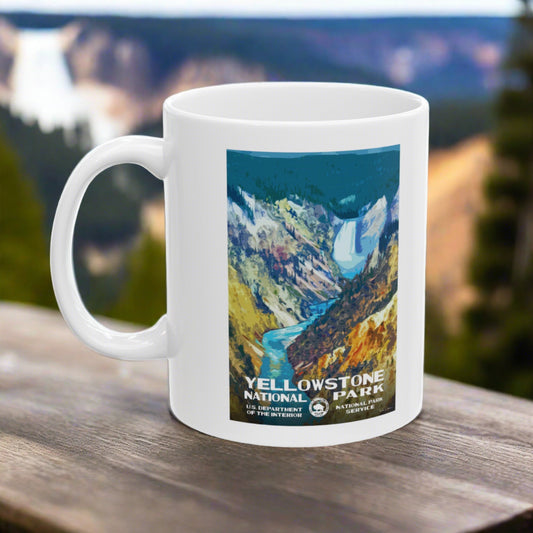 Yellowstone National Park (Lower Falls) Ceramic Mug