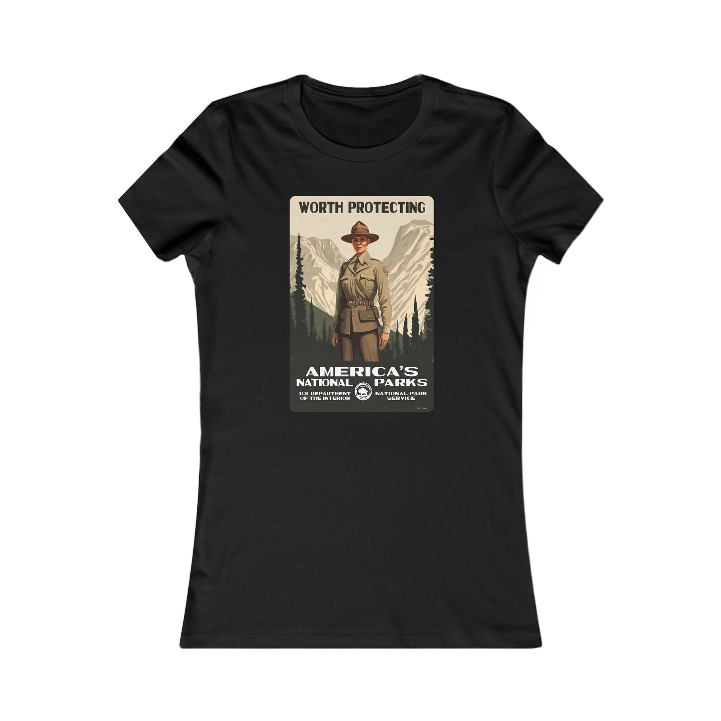 America's National Parks - Worth Protecting (Female Ranger) Women's T-Shirt