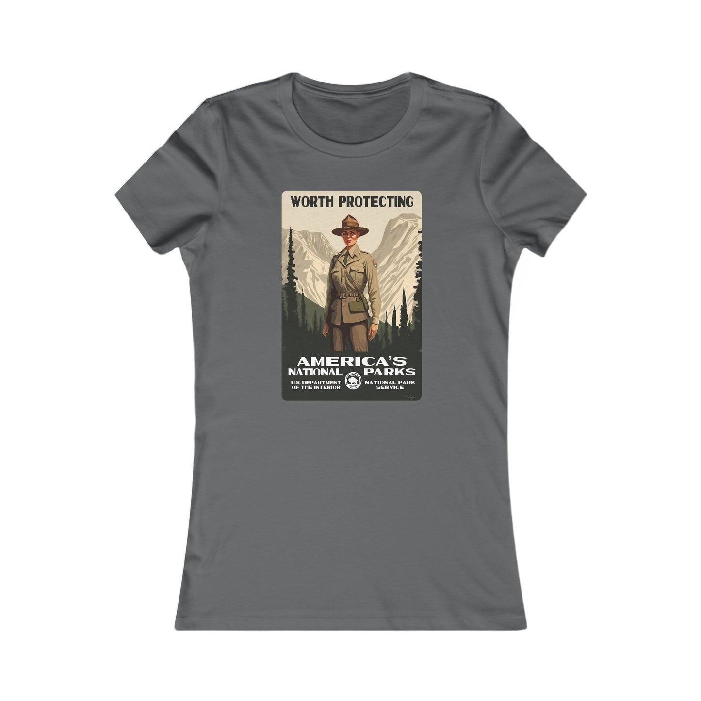 America's National Parks - Worth Protecting (Female Ranger) Women's T-Shirt