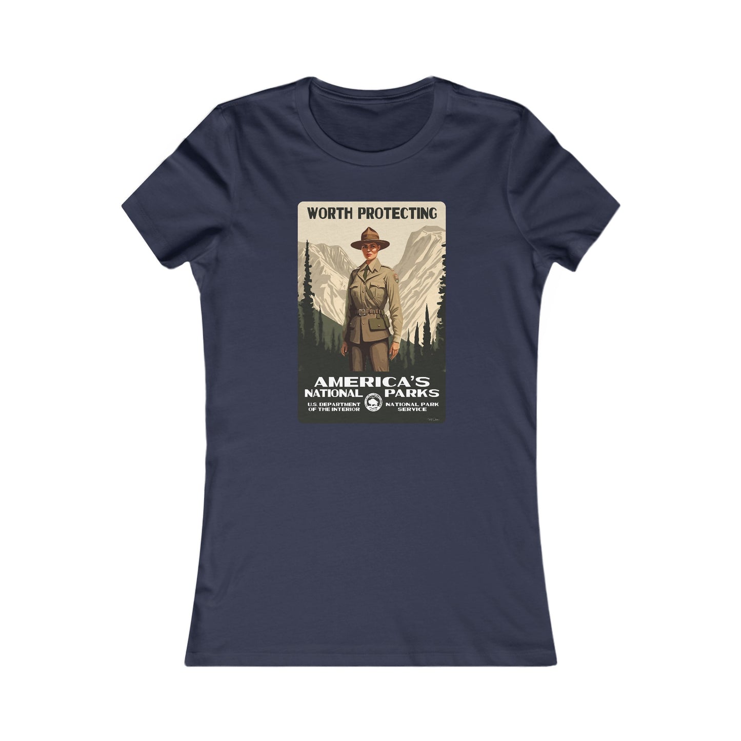 America's National Parks - Worth Protecting (Female Ranger) Women's T-Shirt