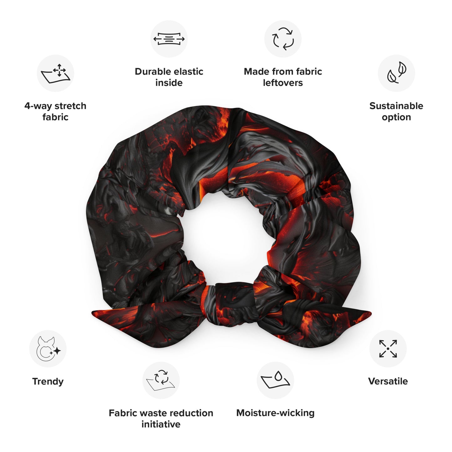 Black Lava Scrunchie